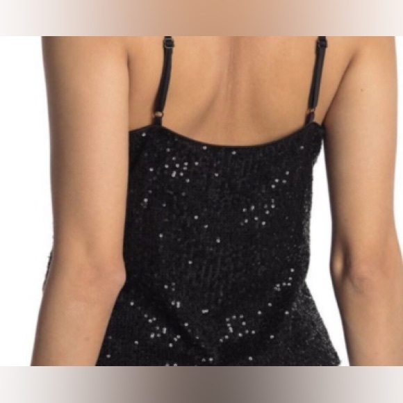 Rami Brook Julienne Sequin Top Designer NWT Black 4 - Picture 3 of 3